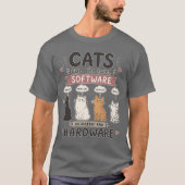 Lustiger Programmierer Katzenliebhaber Coding Humo T-Shirt (Vorderseite)