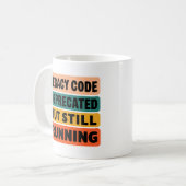 Lustiger Programmierer Legacy Code Retro Kaffeetasse (Vorderseite Links)