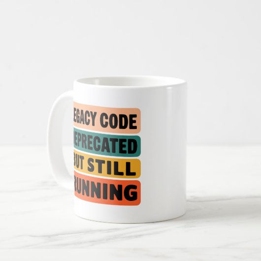 Lustiger Programmierer Legacy Code Retro Kaffeetasse (Vorderseite Links)