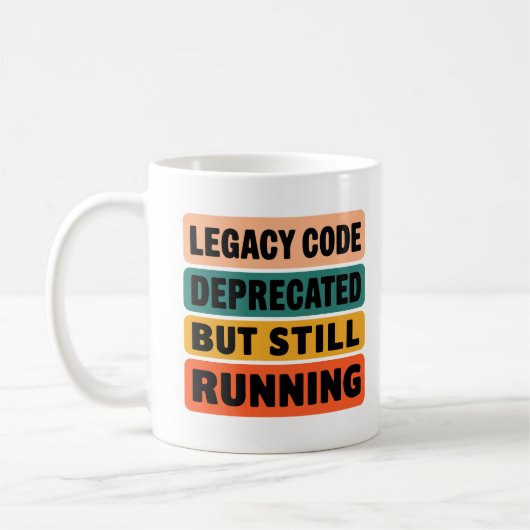 Lustiger Programmierer Legacy Code Retro Kaffeetasse (Links)