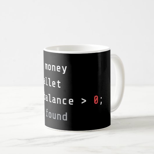Lustiger Programmierer machte SQL-Code-Geek-Witz Kaffeetasse (VorderseiteRechts)