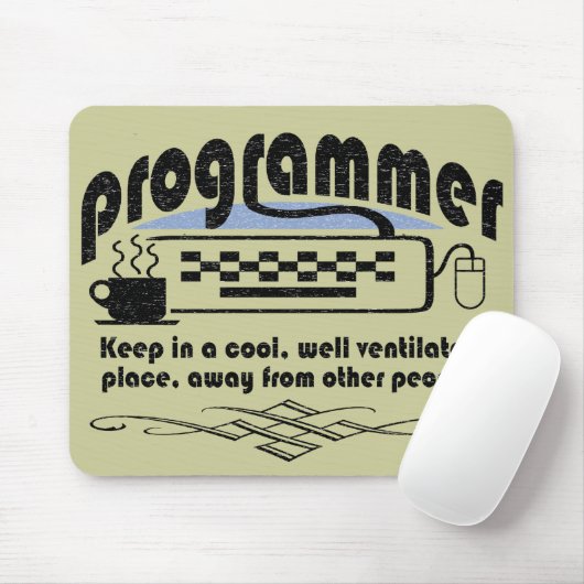 Lustiger Programmierer Mousepad (Mit Mouse)