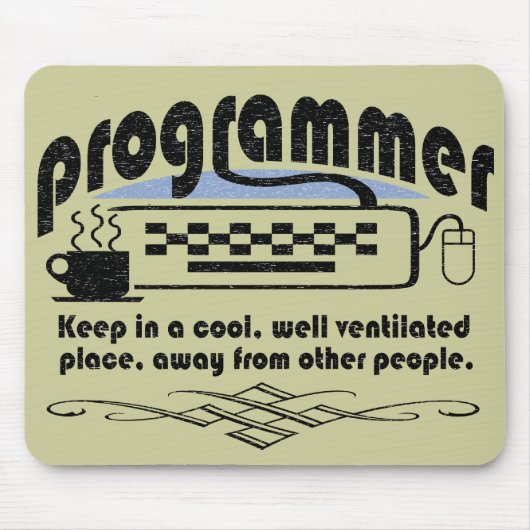 Lustiger Programmierer Mousepad (Vorne)