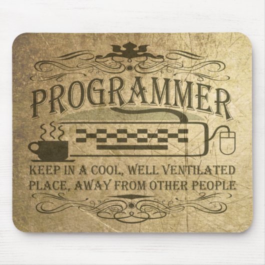 Lustiger Programmierer Mousepad (Vorne)