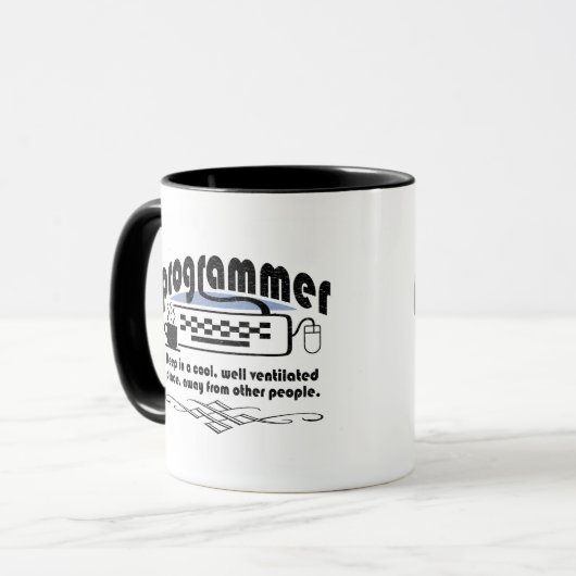 Lustiger Programmierer Tasse (Vorderseite Links)