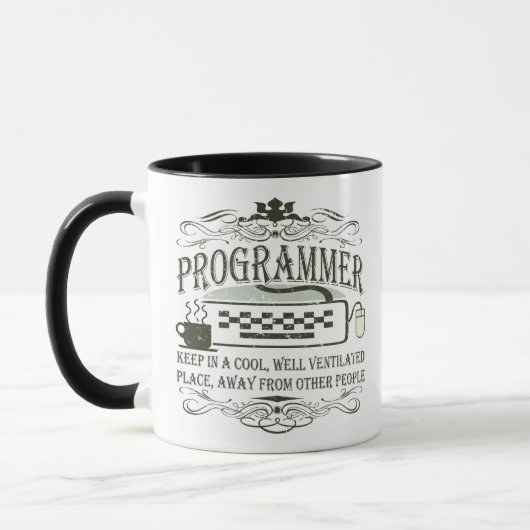 Lustiger Programmierer Tasse (Links)