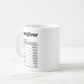 Lustiger Property Caregiver | Frohen Pflegetag Kaffeetasse (Vorderseite Links)