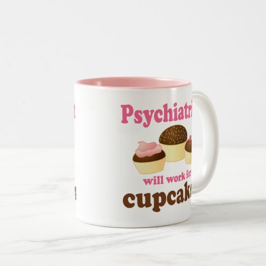Lustiger Psychiater Zweifarbige Tasse (VorderseiteRechts)