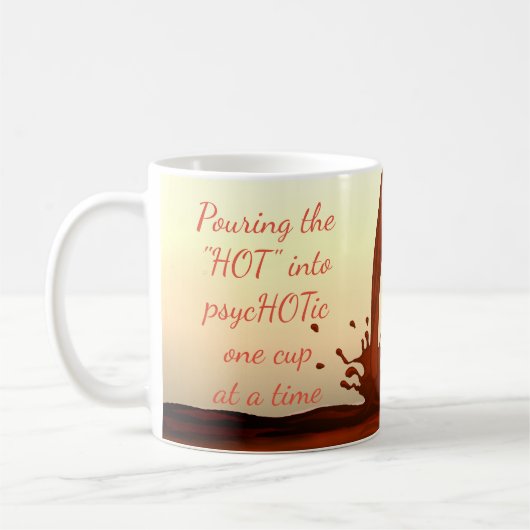 Lustiger Psychotiker Kaffeetasse (Links)