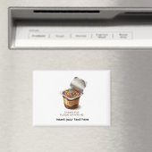 Lustiger Pudding-Wortwitz Personalisierter Name Da Magnet (In Situ (Geschirrspüler))