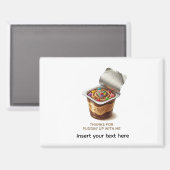 Lustiger Pudding-Wortwitz Personalisierter Name Da Magnet (Vorderseite/Rückseite)