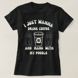 Lustiger Pudel Kaffeeliebhaber T-Shirt