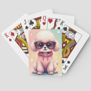 Lustiger Pudel Kawaii Hund Spielkarten