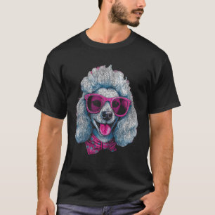Lustiger Pudel mit Fliege und Sonnenbrille T-Shirt
