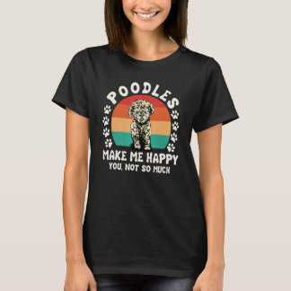 Lustiger Pudel Retro Vintage Hundebesitzer Züchter T-Shirt