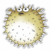 lustiger Puffer-Cartoon Aufkleber (Vorderseite)