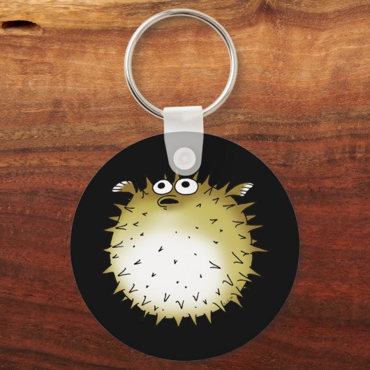 lustiger Pufffisch Schlüsselanhänger (Vorderseite)