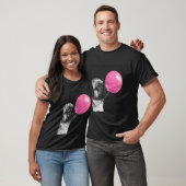 Lustiger Pug-Bubble-Gum-Hund T-Shirt (Unisex)