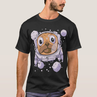 Lustiger Pug im Raumanzug - Süßer Astronautenhund T-Shirt