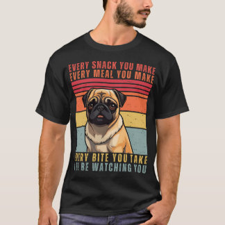 Lustiger Pug-Liebhaber - Jeder Snack, den du machs T-Shirt