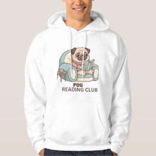 Lustiger Pug liest Prosa & Pfoten Hoodie