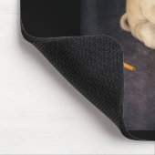 Lustiger Pug raucht Meme-Zigarette Hund Meme Straß Mousepad (Ecke)