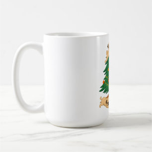 Lustiger Pug-Weihnachtsbaum-Chaos-Geschenk Kaffeetasse