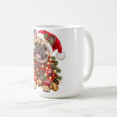 Lustiger Pug-Weihnachtspullover-Mug Kaffeetasse (VorderseiteRechts)