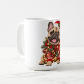 Lustiger Pug-Weihnachtspullover-Mug Kaffeetasse (Vorderseite Links)