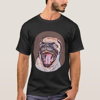 Lustiger Pug-Welpe - Haustierkunst T-Shirt