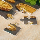 Lustiger Pug zum St. Patrick's Day Glückshund Puzzle (Seite)