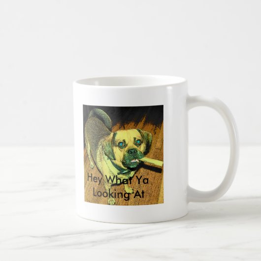 Lustiger Puggle Hund Kaffeetasse (Rechts)