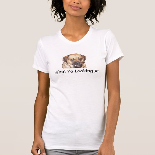 Lustiger Puggle Hund T-Shirt (Vorderseite)