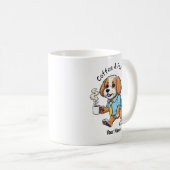 Lustiger Puli-Hund-Geschäftsanzug-Kaffee Kaffeetasse (VorderseiteRechts)