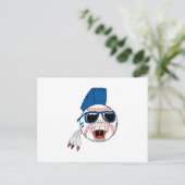 Lustiger Punk-Baseball Postkarte (Stehend Vorderseite)