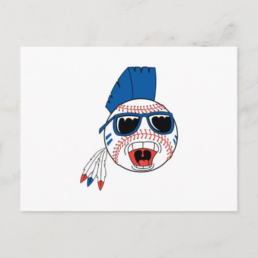 Lustiger Punk-Baseball Postkarte (Vorderseite)