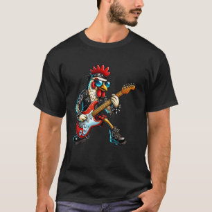 Lustiger Punk Hühner Rock and Roll Hühner Gitarre  T-Shirt