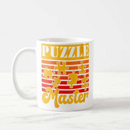 Lustiger Puzzle-Meister-Jigsaw-Puzzler Kaffeetasse (Links)