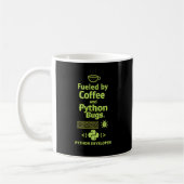 Lustiger Python-Entwickler – Angetrieben von Coffe Kaffeetasse (Links)
