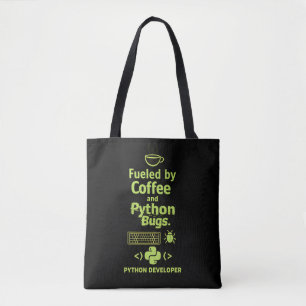 Lustiger Python-Entwickler – Angetrieben von Coffe Tasche