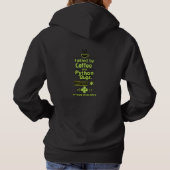 Lustiger Python-Entwickler – Angetrieben von Kaffe Hoodie (Rückseite)