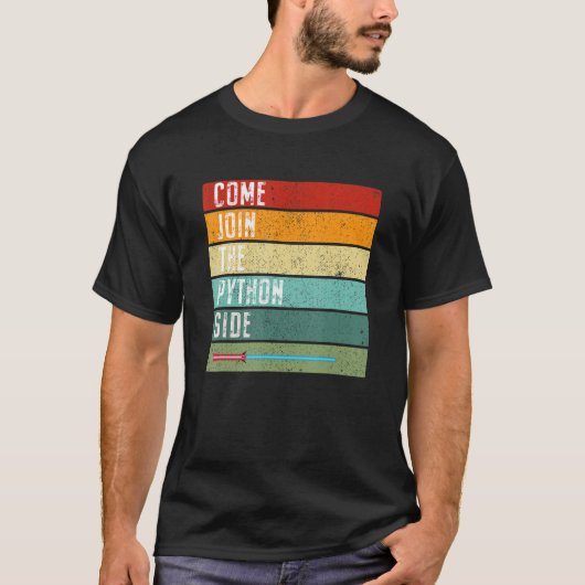 Lustiger Python-Programmierer-Coding-Ingenieur Com T-Shirt (Vorderseite)