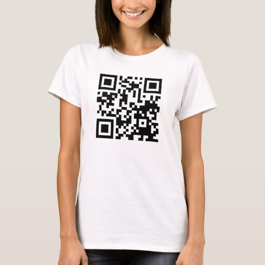 Lustiger QR Code Neugierige Katzen verbrennen sich T-Shirt (Vorderseite)