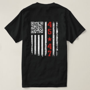 Lustiger QR-Präsident Trump 45/47 Trump-Tanz-Code T-Shirt