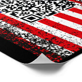 Lustiger Qr Präsident Trump Code Tanz Poster (Ecke)