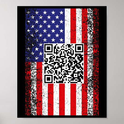 Lustiger Qr Präsident Trump Code Tanz Poster (Vorne)