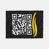 Lustiger Qr Präsident Trump Tanz Code 1 Fleecedecke (Vorderseite (Horizontal))