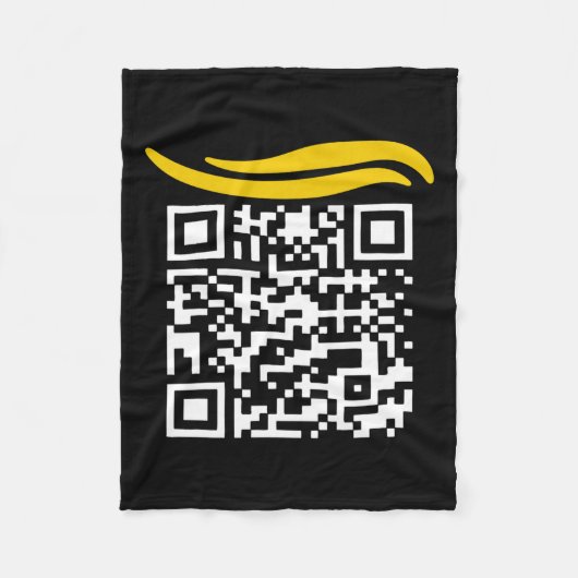 Lustiger Qr Präsident Trump Tanz Code 1 Fleecedecke (Vorderseite)
