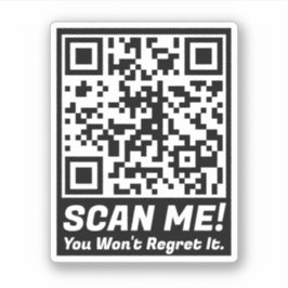 Lustiger QR-Scan mich! Lustiger Bedauern-Witz  Aufkleber