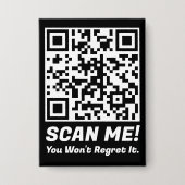 Lustiger QR-Scan mich! Lustiger Bedauern-Witz  Button (Vorderseite)